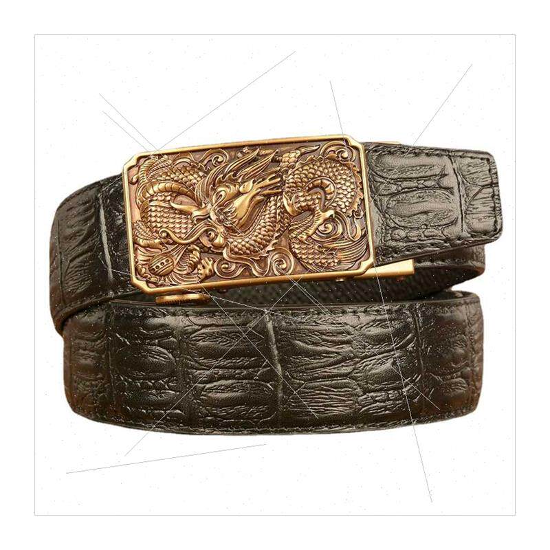Men belt cowhide Flying Dragon automatic buckle belt persona - 图3
