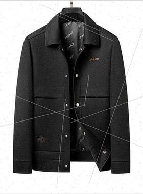 Lapel autumn winter thin cotton jacket male middle-aged busi