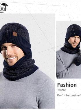 9610 winter cold knted cap men women warm hat gloves scarf s