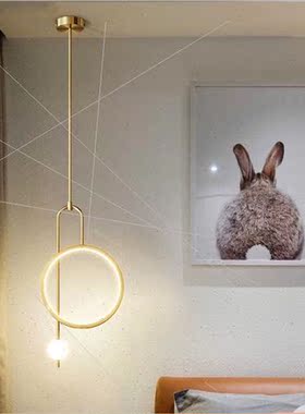 Bedroom bedside chandelier modern simple Scandinavian light