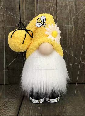 Honey Bee Festival Faceless Doll Standing Pose Figurine Crea