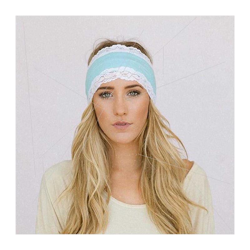 Parent-child  women hair bands bohemian wind lace edge sport - 图3