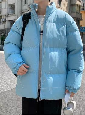 Winter new men cotton clothing thickened loose collar solid