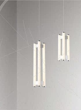 modern light luxury long chandelier LED bar bedroom bedside