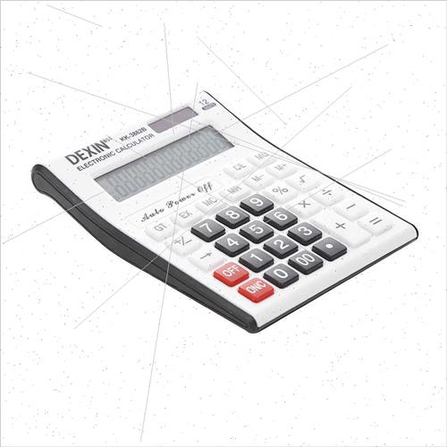 DEXIN KK-3862B Calculator Desktop Calculator适用Finance Lar-图0