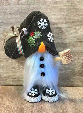 Faceless Doll Standing Pose BOO Doll Autumn Pumpkin Christma