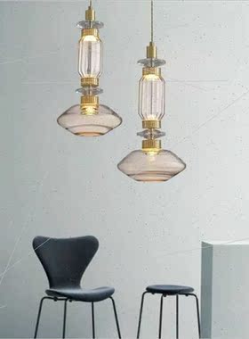 New designer retro glass chandelier modern creative hotel re