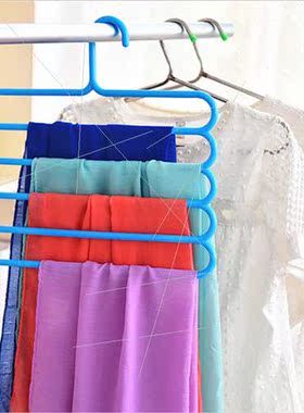 Five tier drying rack coat rack multi-layer silk scarf rack