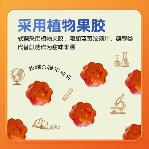 小葵花蓝莓叶黄素酯软糖片儿童学生成人非护眼疲劳视力官方正品X - 图3