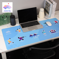 Sub-rhyme-language mouse mat rubber stains cloth oversize office table cushion mouse pad Hangzhou Asian Games