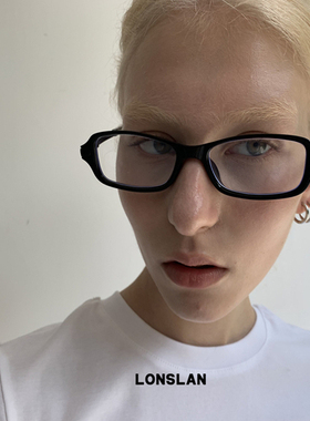 LONSLAN ACC 早秋韩版复古老钱风豹纹小方框高质感眼镜平光镜