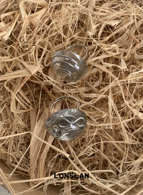 LONSLAN ACC 2025ss夏日清透感半圆球树脂戒指可开口叠戴指环