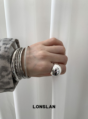 LONSLANACC椭圆重工金属戒指