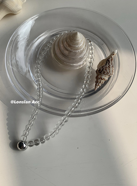 LONSLANACC透明感金属拼接项链