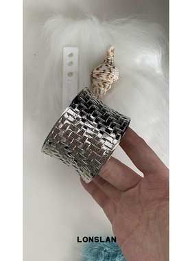 LONSLANACC编织宽版开口手镯