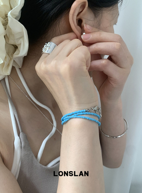 LONSLAN ACC 2025ss 彩色夏天极细款串珠项链叠戴锁骨链