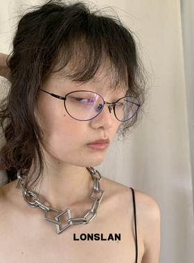 LONSLAN ACC 2025ss超重工个性金属链条银色磨砂质感冷淡风项链