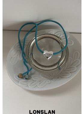 LONSLAN ACC 秋冬韩系字母爱心抽绳可调节锁骨链百搭时尚项链