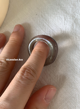 LonslanAcc透明黑质感树脂戒指
