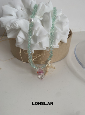 LONSLAN ACC 2025ss 春夏可爱串珠蘑菇项链ins时尚配饰