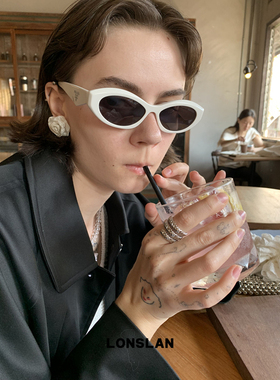 LONSLAN ACC 2025SS个性小众配饰多层环绕菱格戒指百搭食指戒