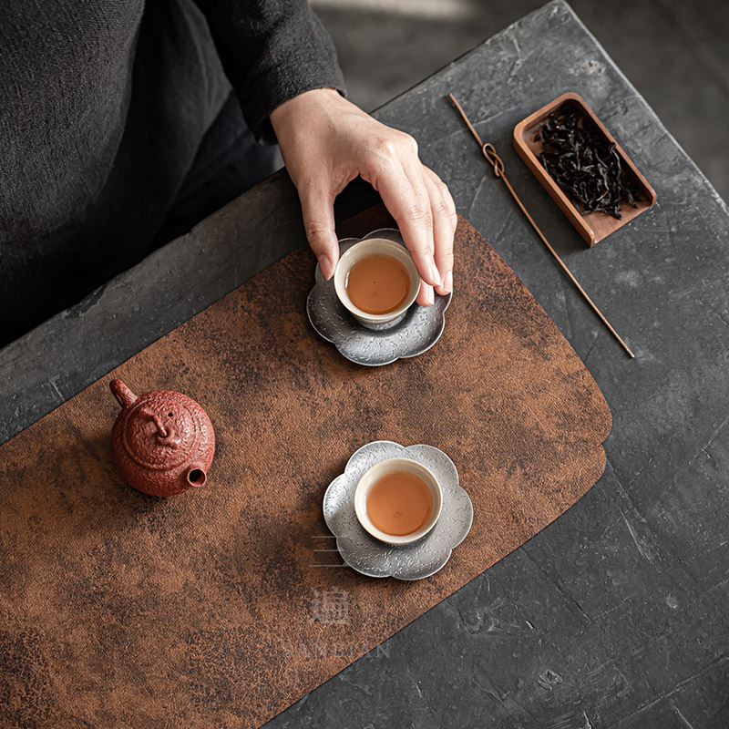 三遍 主人席 茶席桌布桌旗茶垫杯垫日式防水干泡茶巾简约超纤抗皱 - 图2