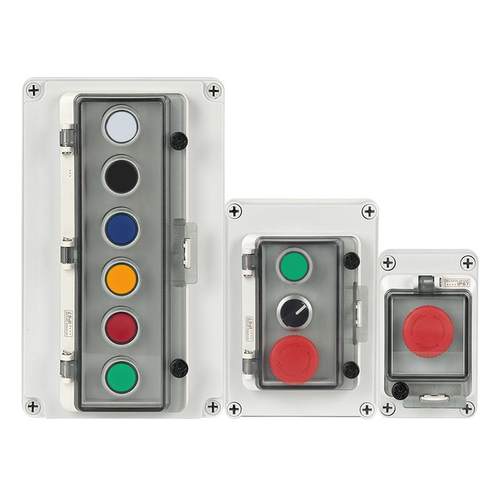 按钮开关控制盒 户外防水按钮盒启动停止操作 复位急停开关盒IP65 - 图0