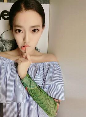 纹身袖套男士花臂防晒冰柱套袖刺青手袖夏骑行护臂袖子女开车手套