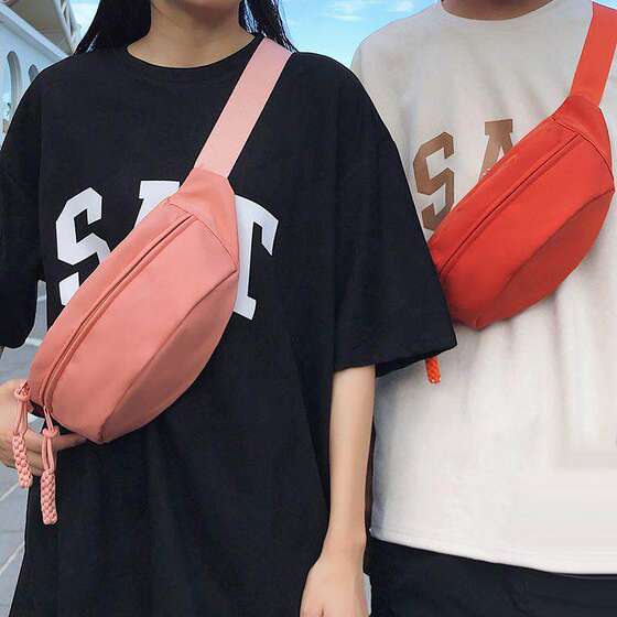 2026 New Large Capacity Chest Bag Men's Japanese Casual Simple Waist Bag Crossbody Bag Trendy Cool Ins Versatile Cosmetic Bag