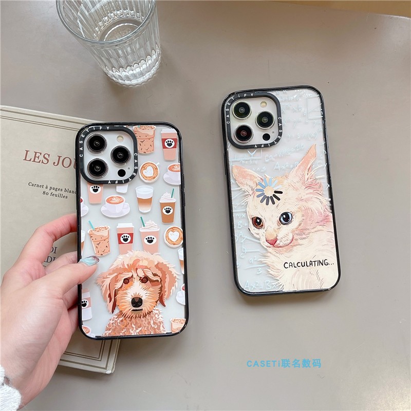 CASETi联名贵宾犬和咖啡Poodle适用iPhone14ProMax苹果13Pro网红明星小众可爱15Pro手机壳15防摔抗震保护套12 - 图0