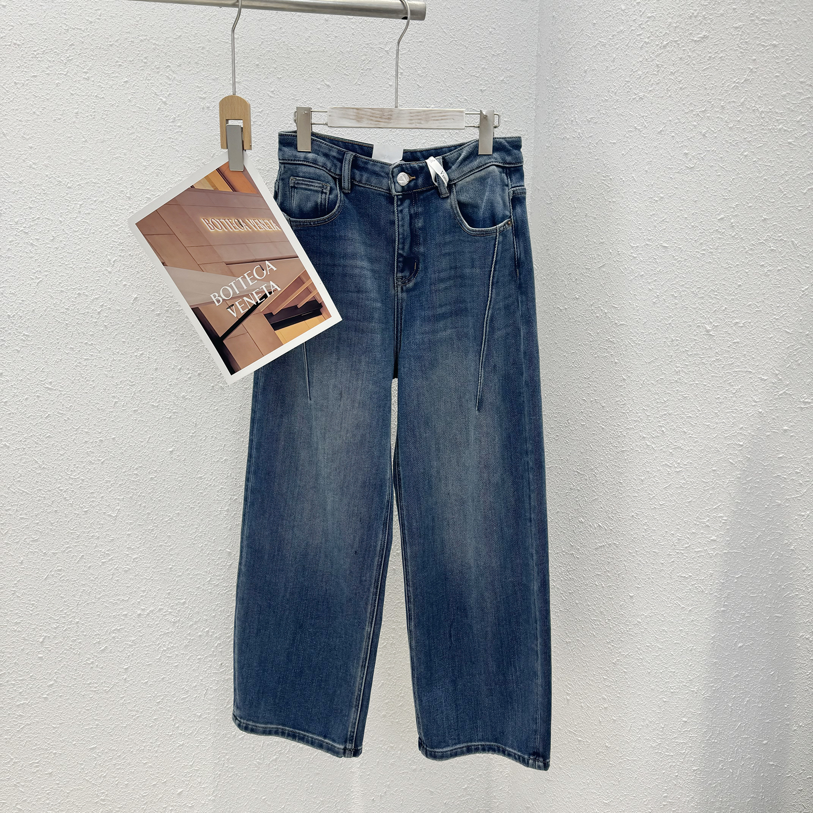 10.15 冬季新款 MY-5558韩版微弹大长腿薄绒加厚牛仔弯刀裤