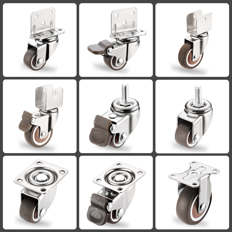 1寸家具滑轮转向轮滚轮橡胶轮婴儿床轮子配件小万向轮静音2寸脚轮,淘宝优惠券,粉丝福利购,淘宝优惠卷