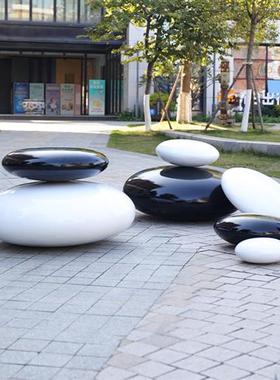 玻璃钢黑白围棋户外仿真雕塑校园文化广场棋社公园林坐凳装饰摆件