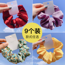 Net Red Large Intestine Hair Ring Summer Fattening Pigs Head Rope Women Hair Rope Tied Hair South Korea 2023 New Headwear