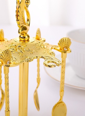 欧式金属工艺品咖啡勺水果叉天鹅勺摆件甜品勺餐具家居摆件礼品