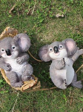 仿真考拉花园树林挂件小区庭院树脂装饰摆件商场小熊猫可爱吊件