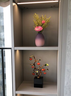 速发新中式人室如意公件办摆生客厅电视柜玄关创意家居乔迁礼品装