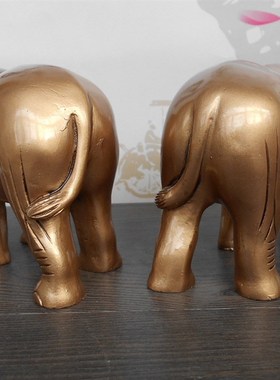 速发新款树脂象摆件吉祥开意象大象对家居客厅办公室桌如店铺面业