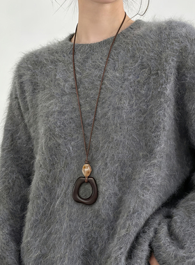 美拉德长款毛衣链大气高档高级感