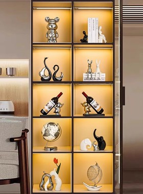 一家四口小鹿摆件轻奢酒柜装饰品