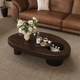 Middle-aged light luxury solid wood storage tea table