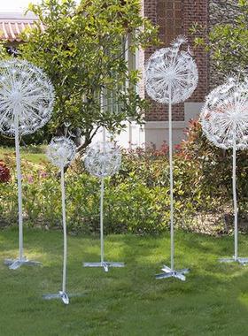 户外不锈钢蒲公英雕塑固定灯房地产销售部园林景观素描装饰摆件