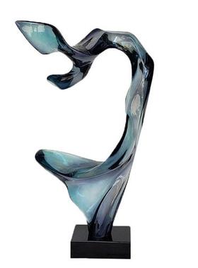 酒店大堂售楼处玄关雕塑艺术品落地透明树脂摆件高档客厅家居饰品