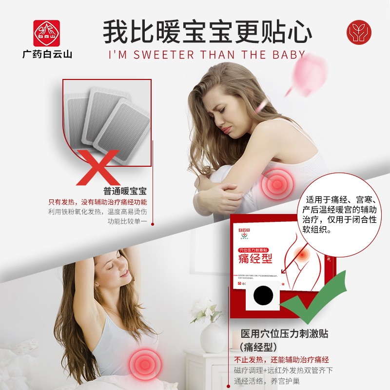 白云山痛经暖宫贴大姨妈缓解宫寒 仁民大药房膏药贴（器械）