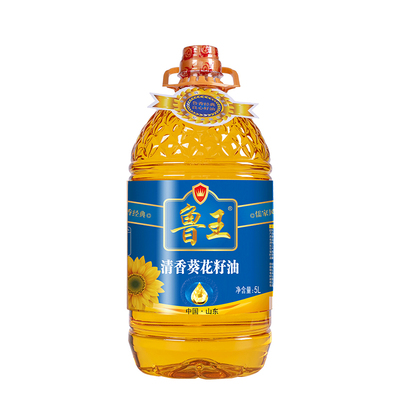 鲁王一级压榨清香葵花籽油5L食用油清淡健康营养优质葵花籽油厨房