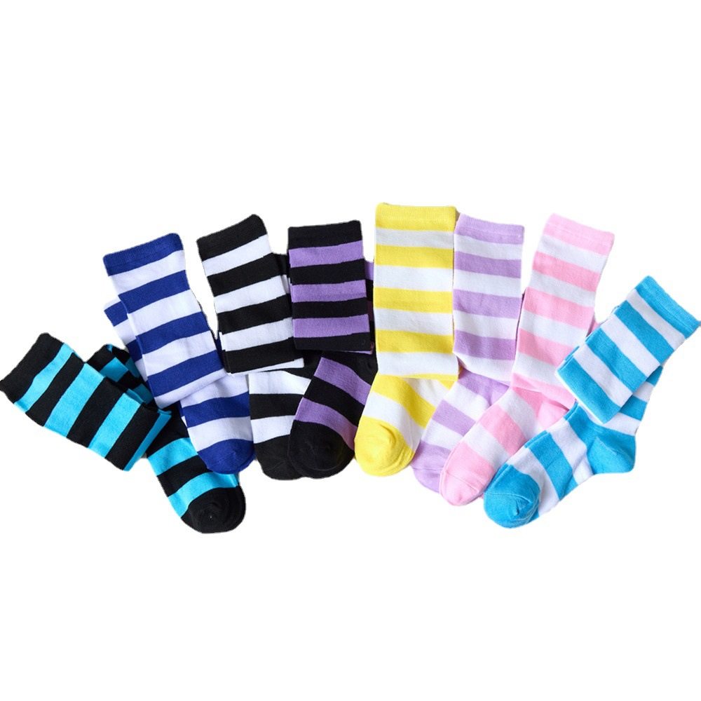 女士过膝日系黑白彩色条纹大腿袜COSPLAY动漫女长筒袜鞋女过膝冬,淘宝优惠券,粉丝福利购,淘宝优惠卷