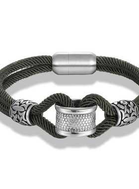 中国风新品复古简约钛钢米兰线手链男女不掉色编织手环送人防水