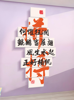 培训机构学校黑板报文化立体贴画