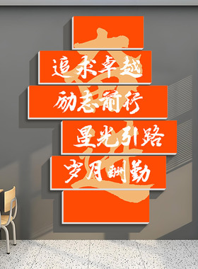 初高中班级教室墙面3D立体贴