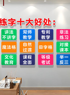 钢笔硬笔书法教室墙面贴